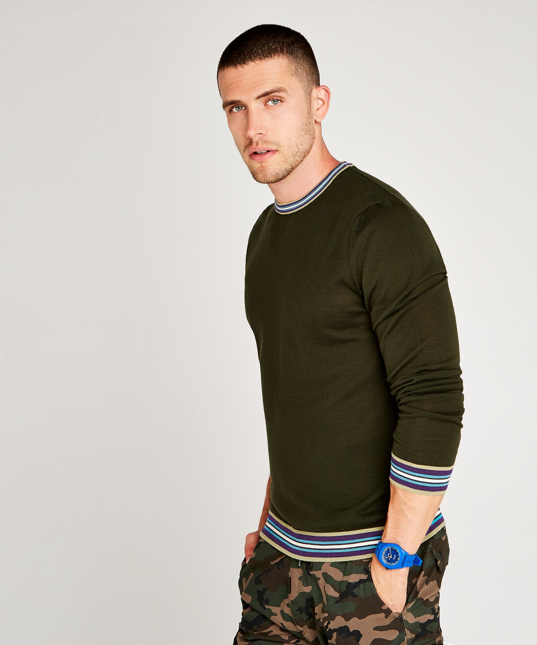 Olive Green Crew